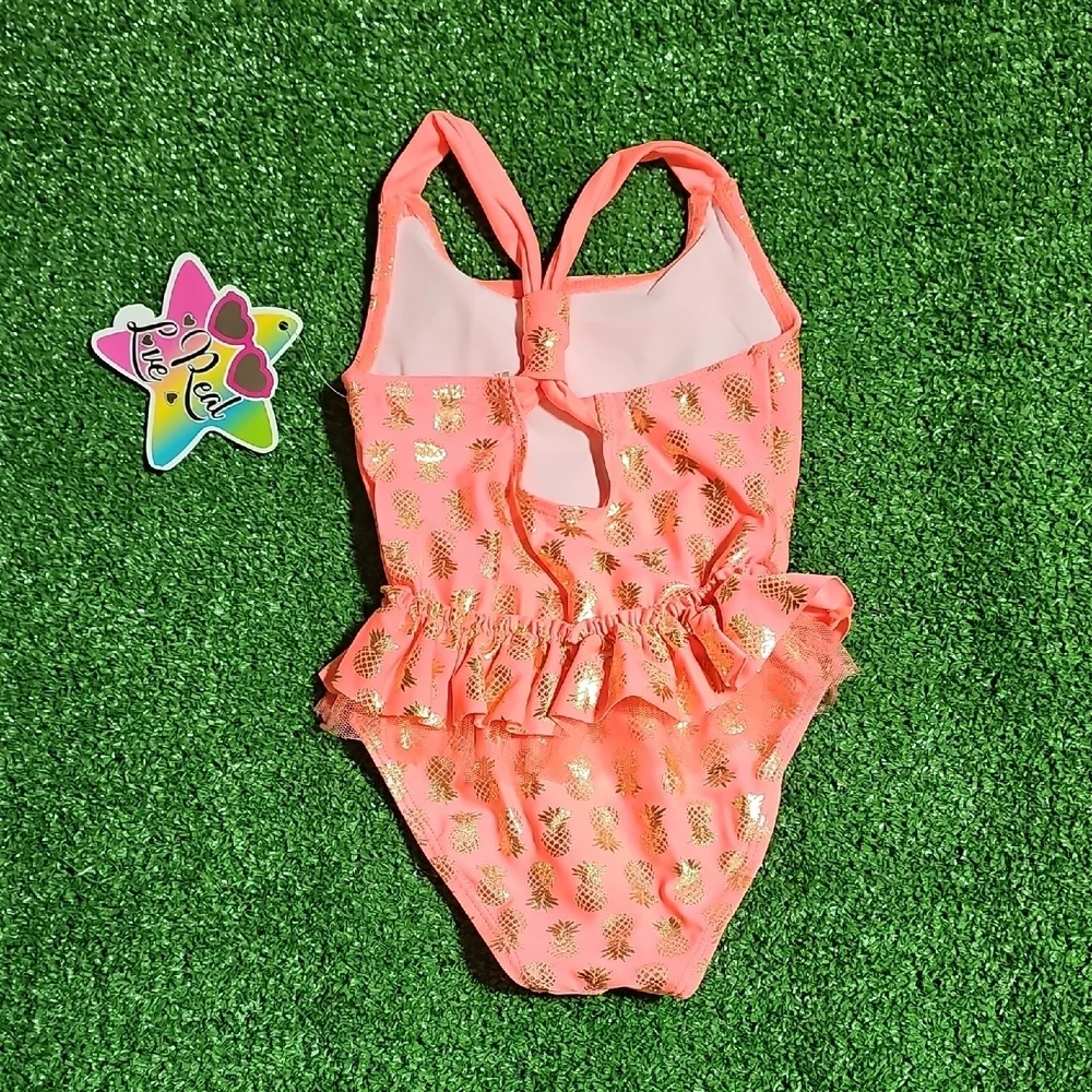 Coral Pineapple Print 2T Swimwear